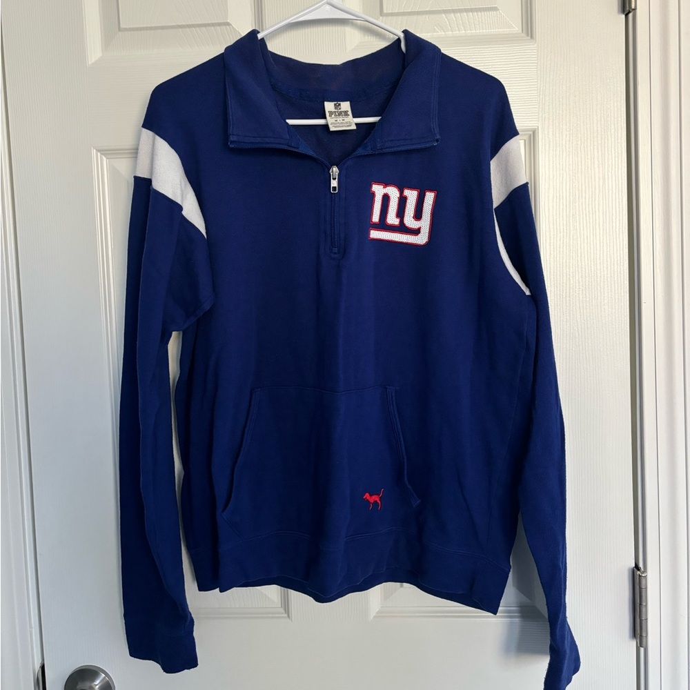 New York Giants Quarter Zip PINK